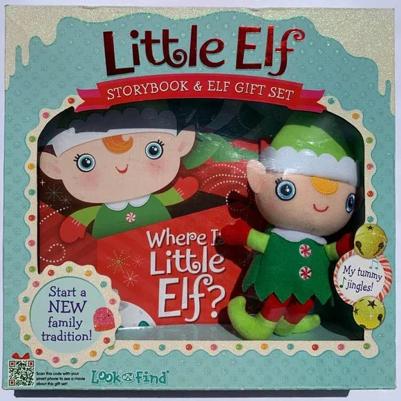 Little Elf Storybook & Elf Gift Set Elf Jingle Bell Doll Plush In Box NEW - Picture 9 of 12